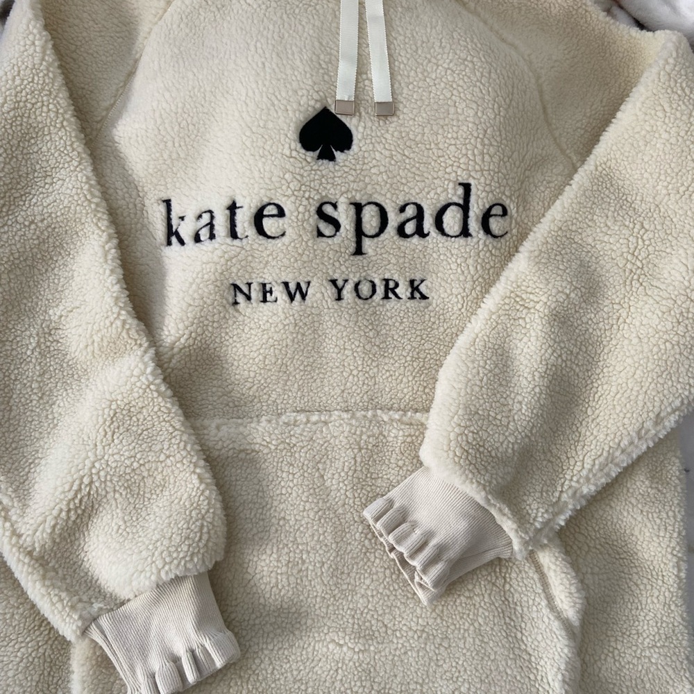 Pre Owned: Kate Spade Sherpa Hoodie Size Small (Bin1) - Picture 6 of 7